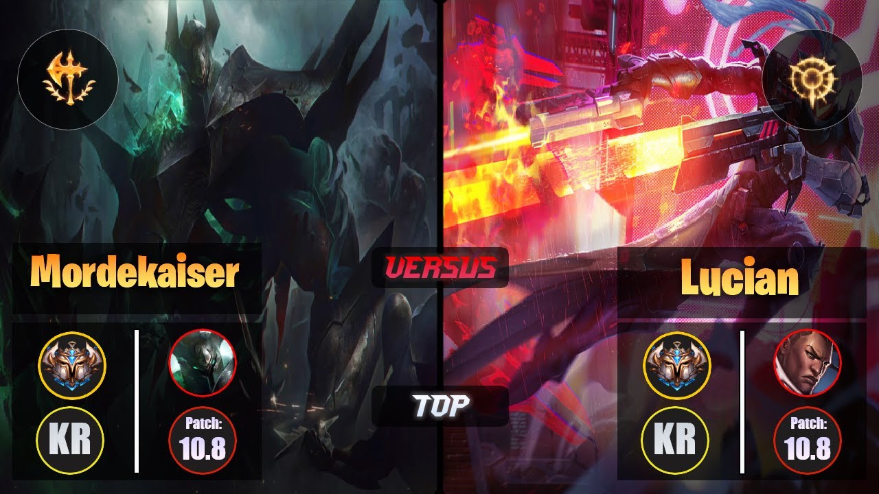 Challenger MORDEKAISER [Conqueror] (Top) VS  LUCIAN - Challenger KR Patch 10.8