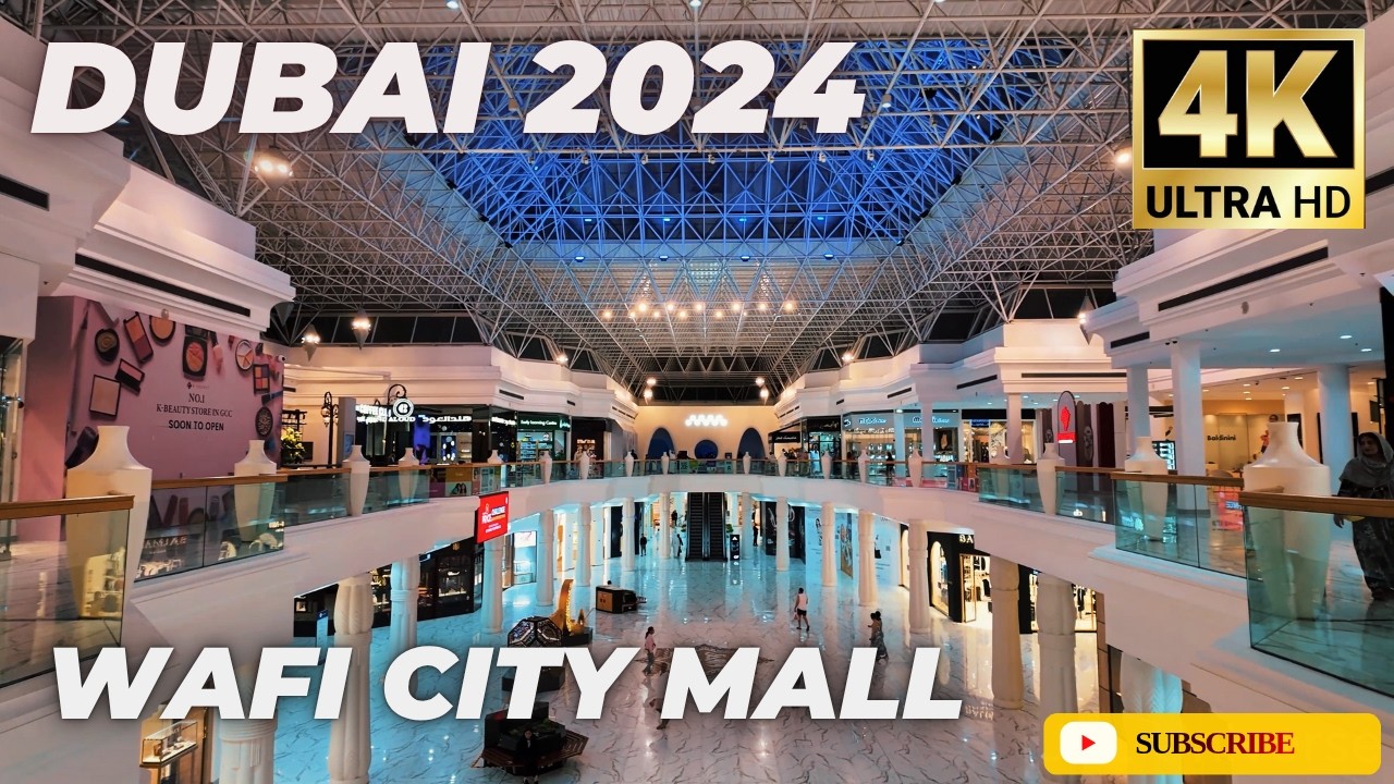 Dubai [4K] Wafi City Mall, Egyptian Themed Mall Walking Tour 2024 🇦🇪