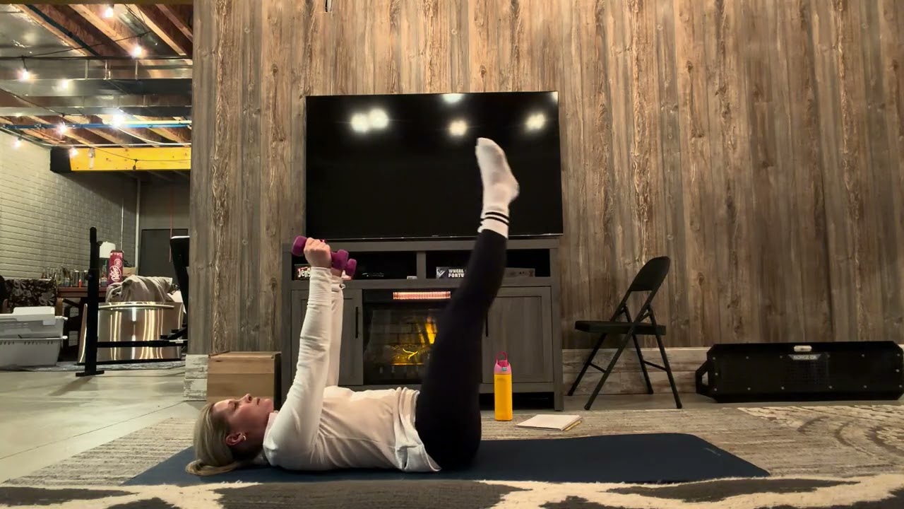 Day 3: 10 min core, light weights