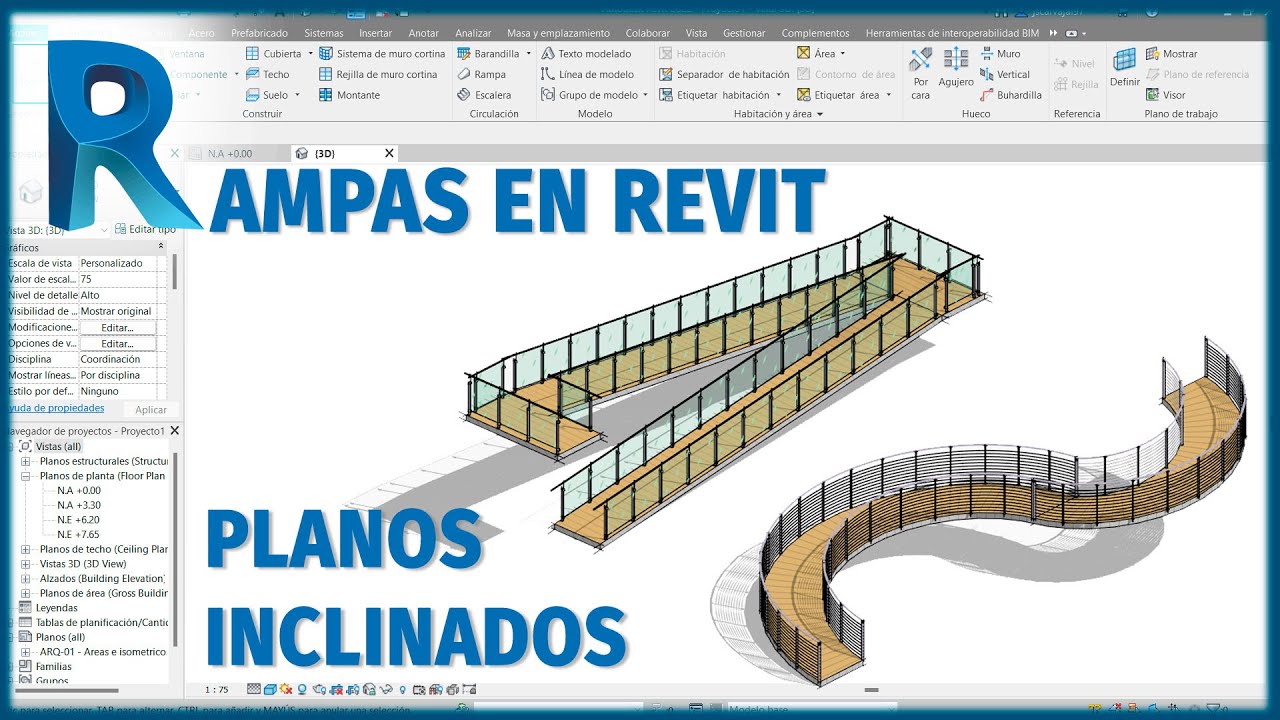 Rampas Inclinadas en REVIT ✅ | Cómo Modelar Rampas Irregulares y Curvas con Suelos