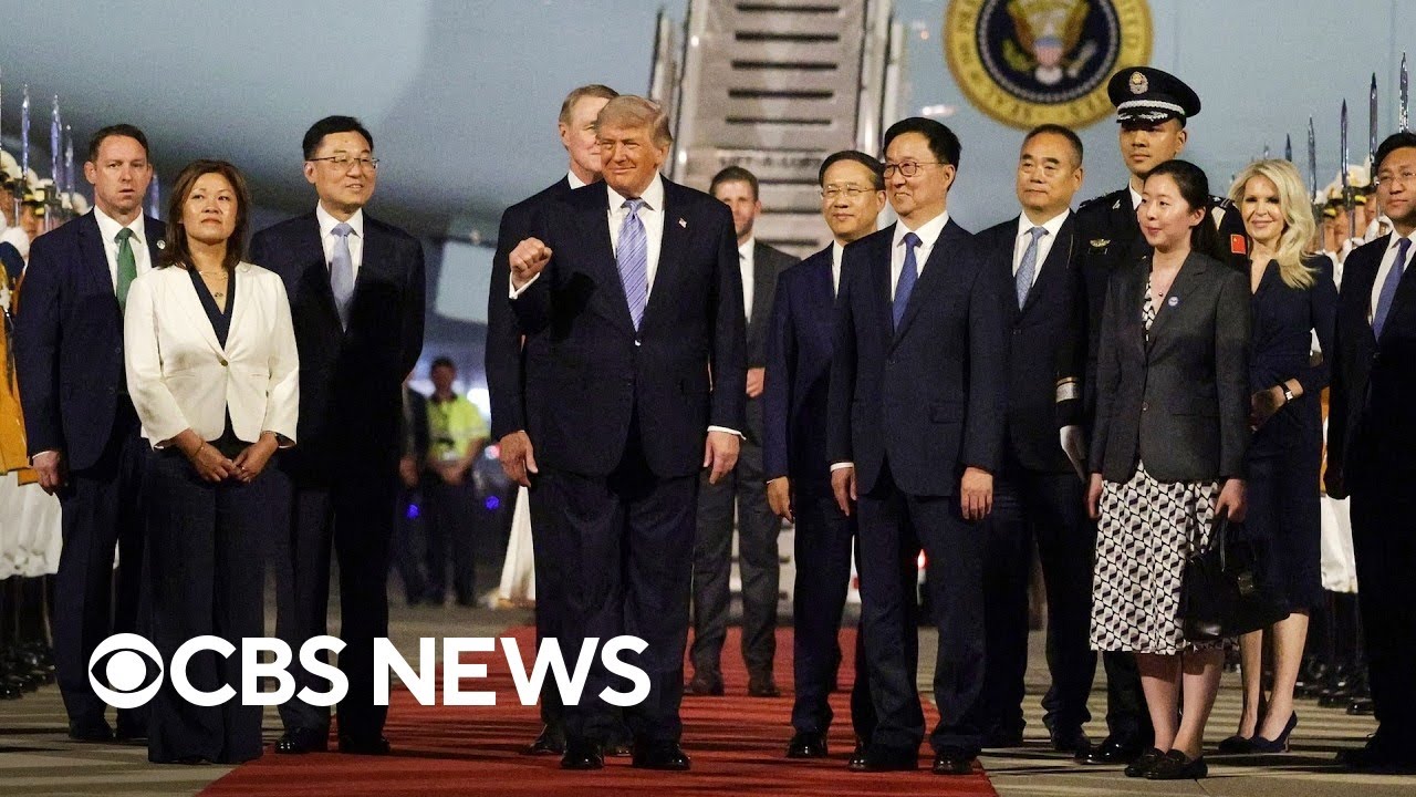 Trump arrives in Beijing ahead of summit with Xi Jinping | full video