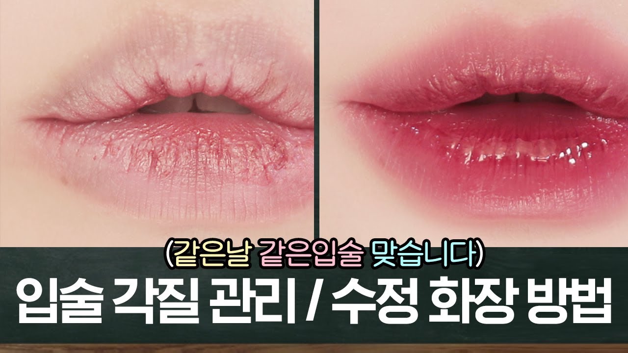 {요청폭주} 틴트 착색 없애기 / 입술 각질 관리 / 립메이크업 수정 방법 #뷰티인강