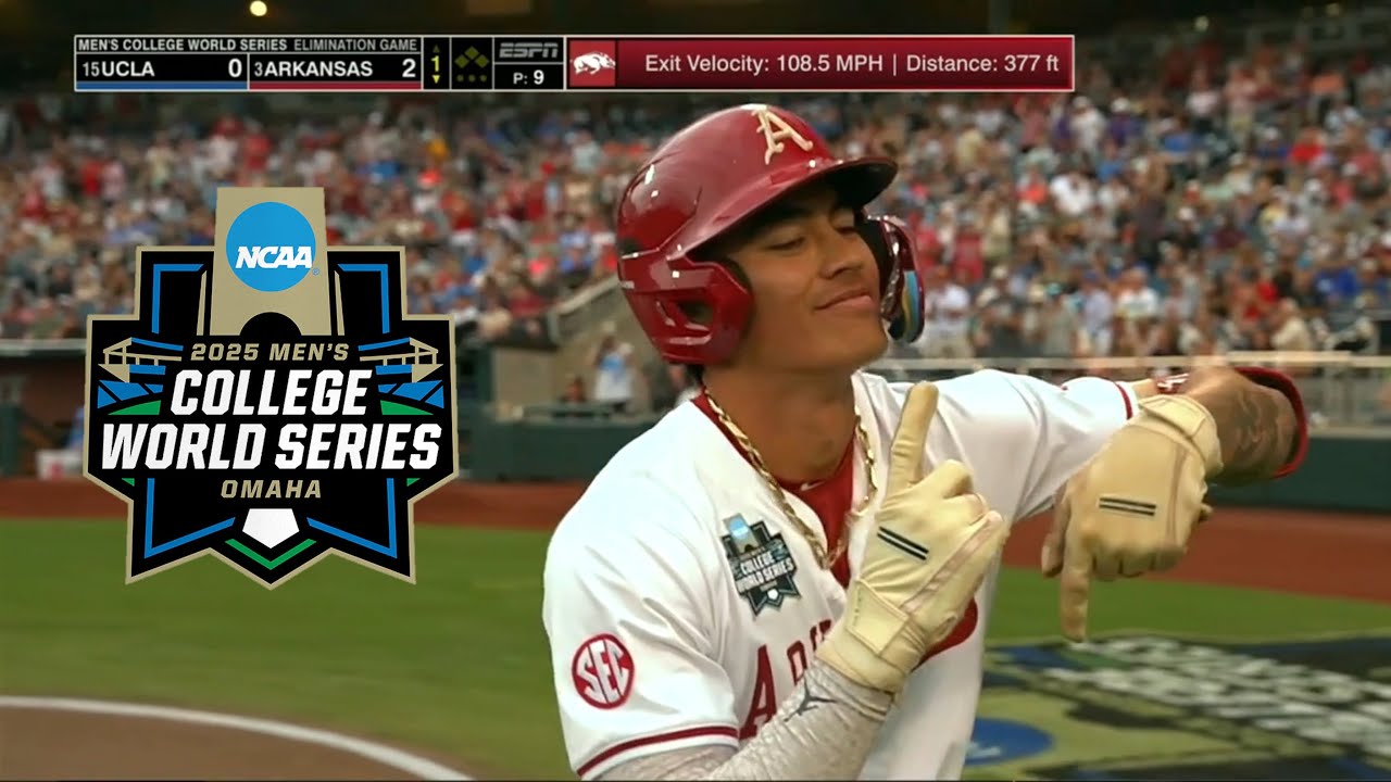 #3 Arkansas vs #15 UCLA | College World Series Elimination Game 2025
