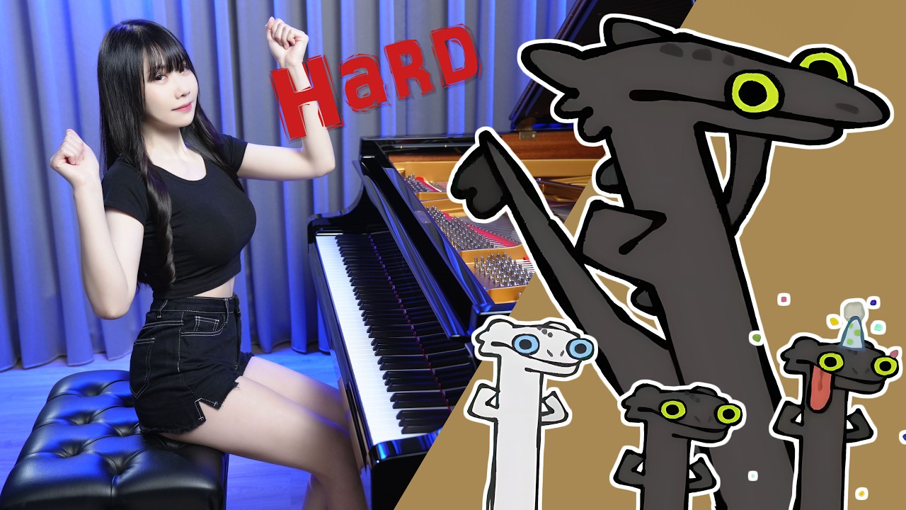 Toothless Dancing Meme Piano Cover◾HARD Version◾How To Train Your Dragon / Driftveil City
