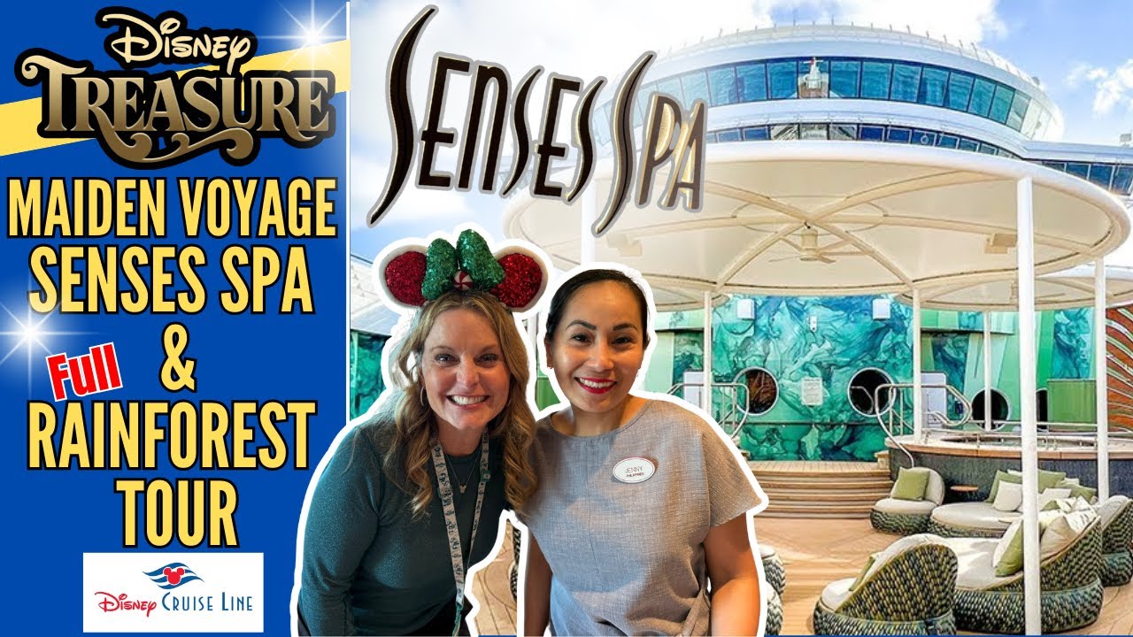 Disney TREASURE | SENSES Spa & RAINFOREST ROOM Walk Through Guide|Maiden Voyage Disney Cruise Line