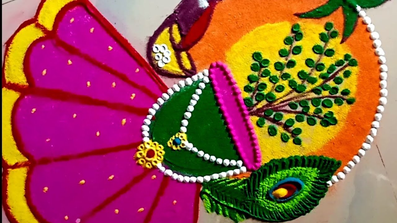 Creative Tulsi Vivah Rangoli/Tulsi Vivah Rangoli 2023/Tulasi kolam/tulasi vivah special rangoli
