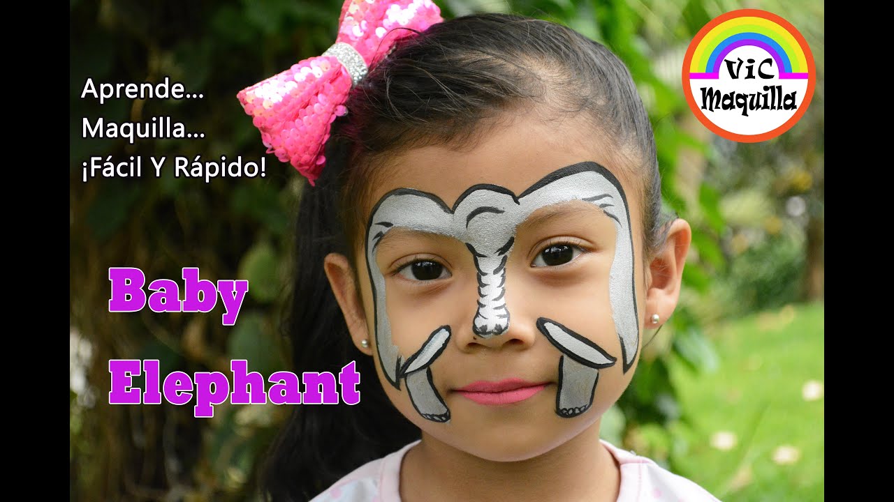 Maquillaje de ELEFANTITA BEBÉ/paso a paso/MAKE UP