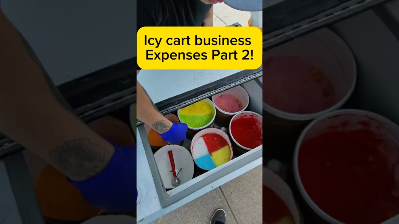 Italian icy cart business expenses PART 2! #waterice #italianice #business #summer #part2 #icecream