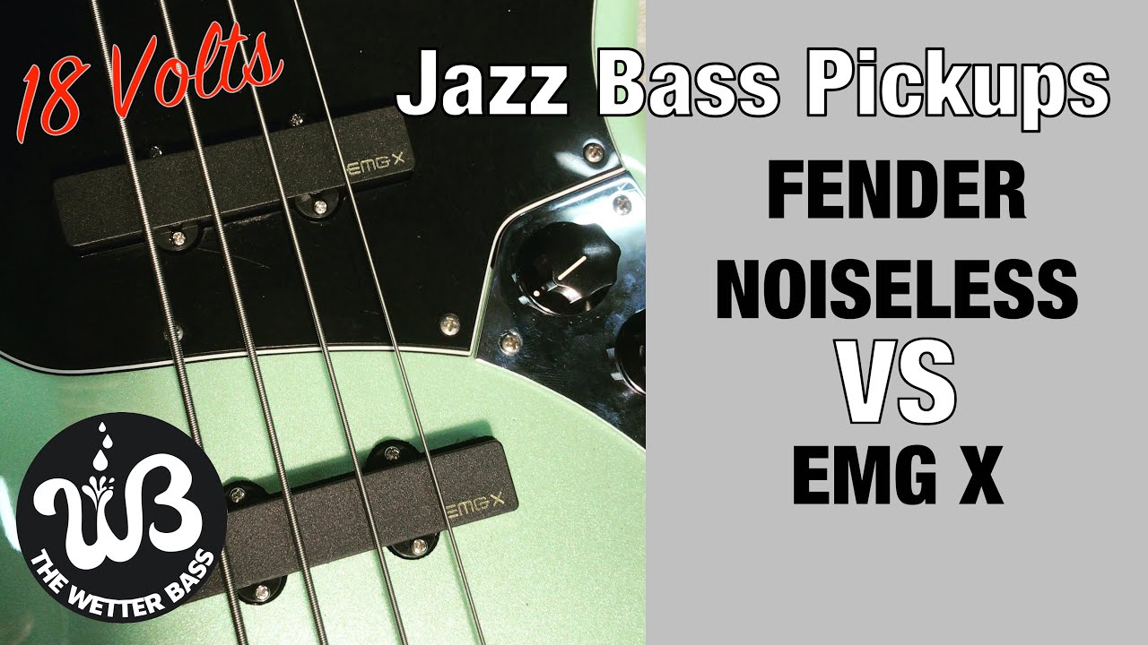Звукосниматели Jazz Bass: EMG X против Fender Noiseless (18 В)