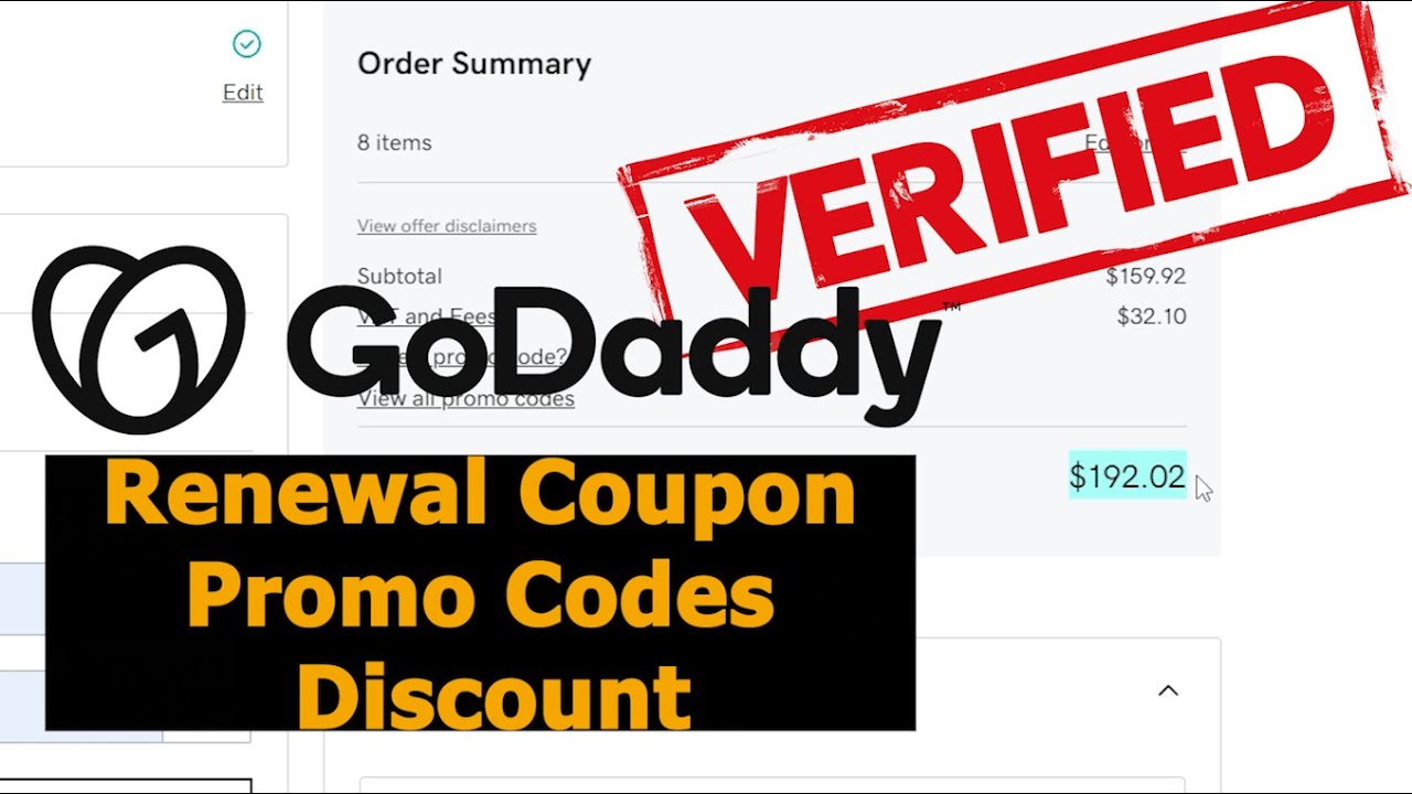 GoDaddy Renewal Promo Codes 2023 - DISCOUNT ON DOMAINS AND WEB HOSTING