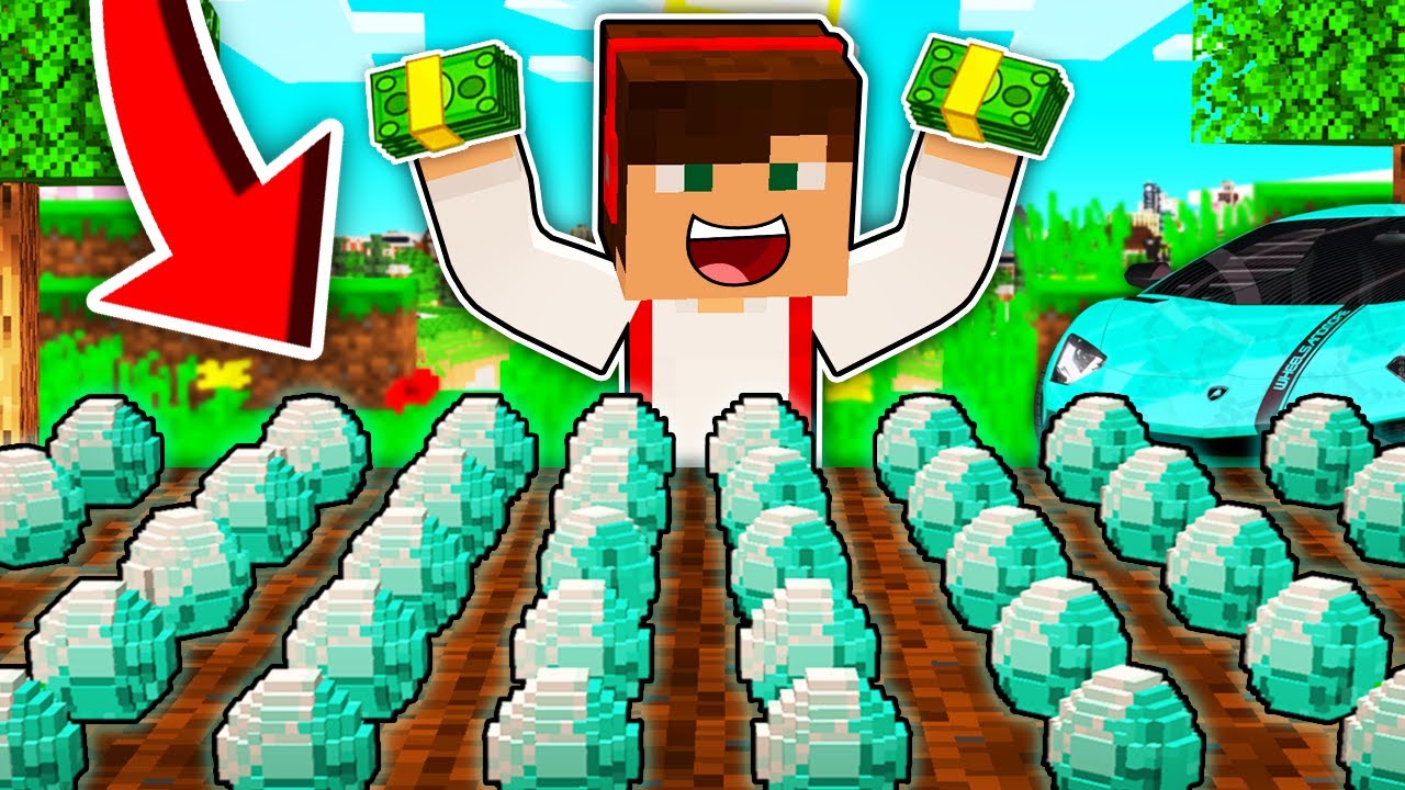 ZROBIŁEM SEKRETNĄ FARMĘ DIAMENTÓW I ZOSTAJE BOGACZEM 🤑 W MINECRAFT?! GPLAY & LUMI
