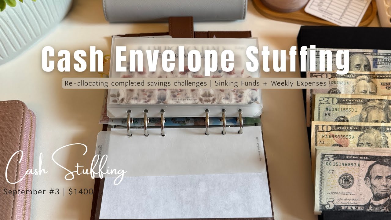 September Cash Stuffing #3 | $1400 |   #cashstuffing   #budgetwithme  #savings