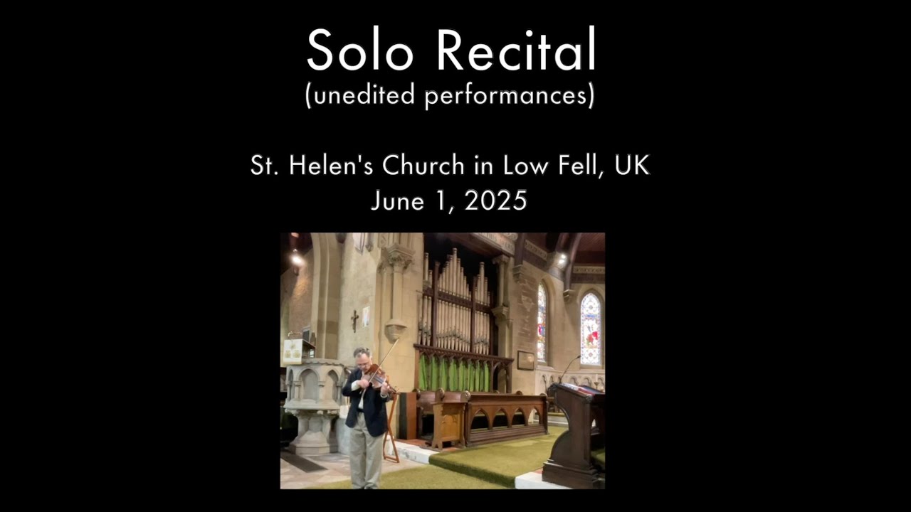 Solo Recital by Scott Slapin (Bach, Slapin, Hindemith, & Reger)