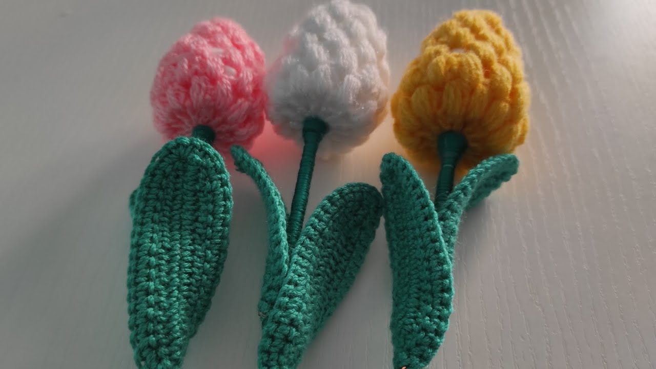 Lalea crosetata 🌷 Model personal🌷Tulipan crochet 🌹 Simplu si usor 🌷🌷🌷🌷🌷🌷🌷