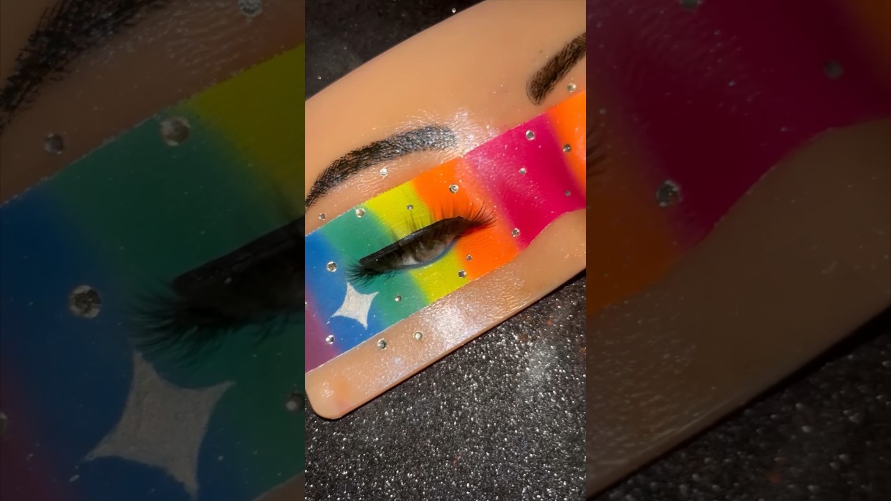 Make arco-&iacute;ris 🌈 😍 rainbow #makeuptutorial maquiagem da gringa arco &iacute;ris