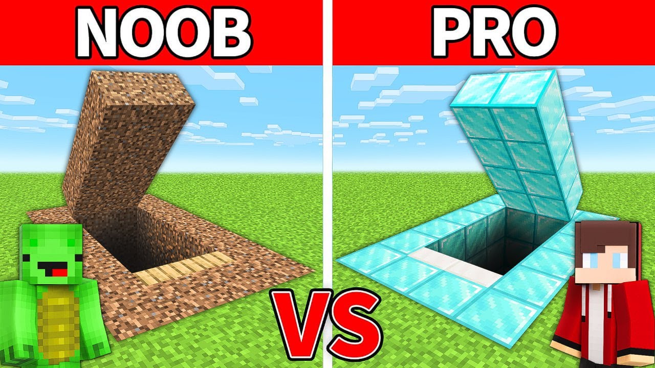 JJ Mikey NOOB против PRO: SECRET BUNKER House Build Challenge — в Minecraft Maizen!