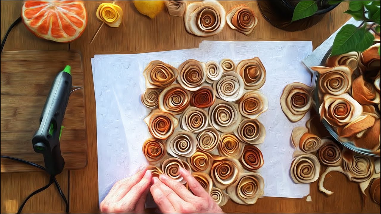 DIY Unique Wall Decoration / Orange Roses - Vestart