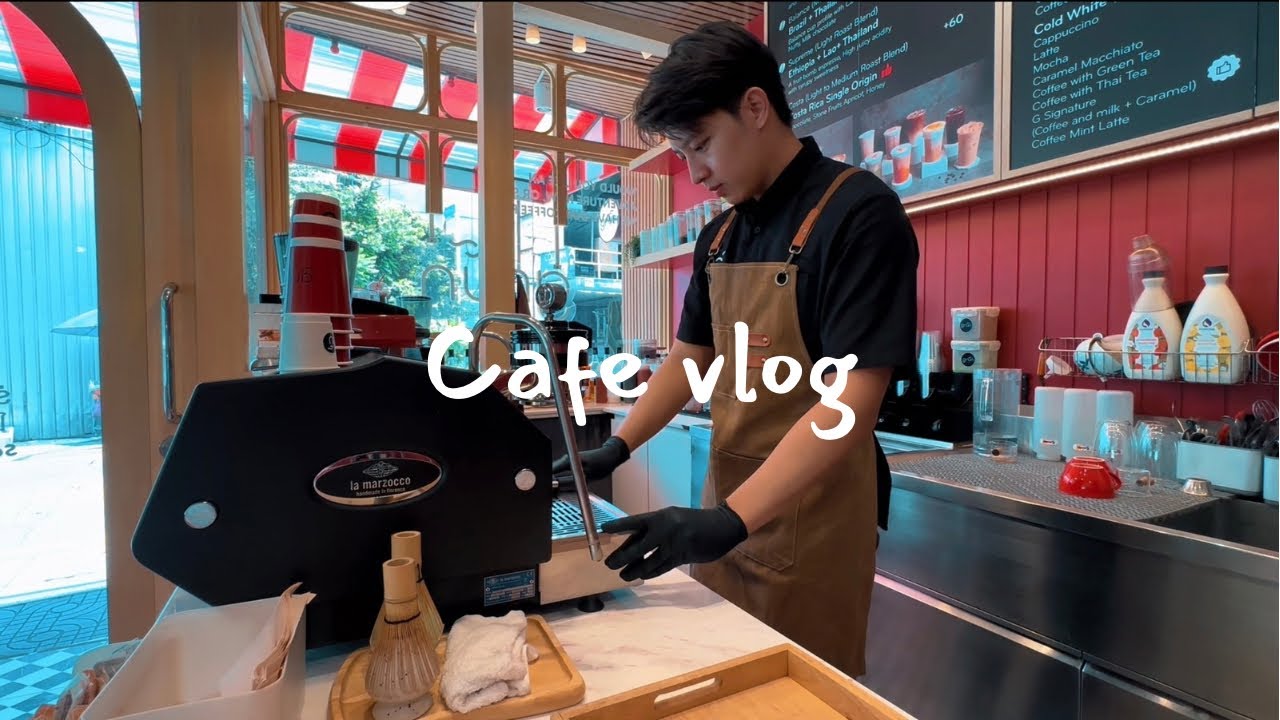 Cafe vlog | Working as a barista for a day in Thailand ☕️