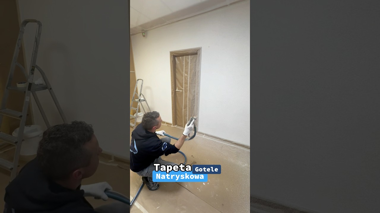 Tapeta Natryskowa GOTELE do 100m2 w 8h na gotowo | Ile trwa wykonanie natrysku GOTELE? Malowanie