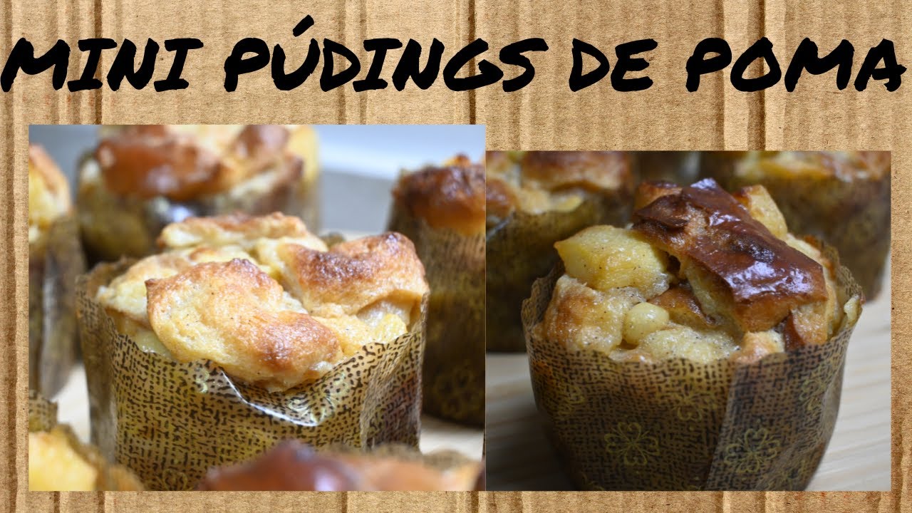 MINI PÚDINGS de POMA - recepta FÀCIL - ingredients d'APROFITAMENT - dolços en CATALÀ