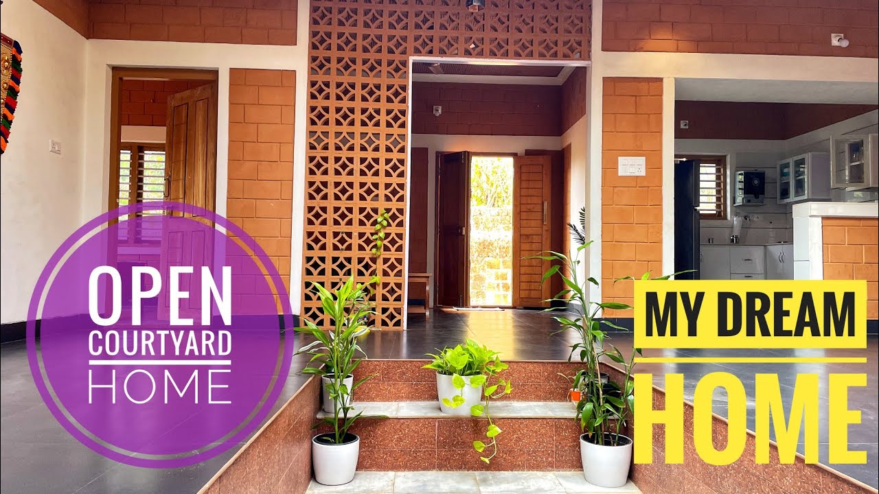 Budget friendly home| പ്രകൃതിയോടിണങ്ങിയ ഒരു സ്വപ്ന സുന്ദര ഭവനം | 1100sqft Courtyard home at 20lakhs.