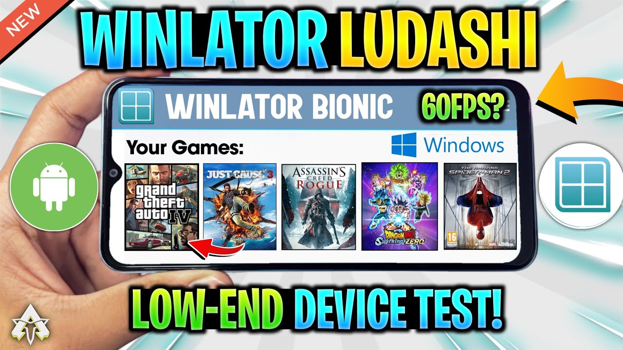 🔥 TESTING WINLATOR BIONIC LUDASHI ON *LOW-END* DEVICE! (GAMEPLAY TEST) WINDOWS EMULATOR ANDROID