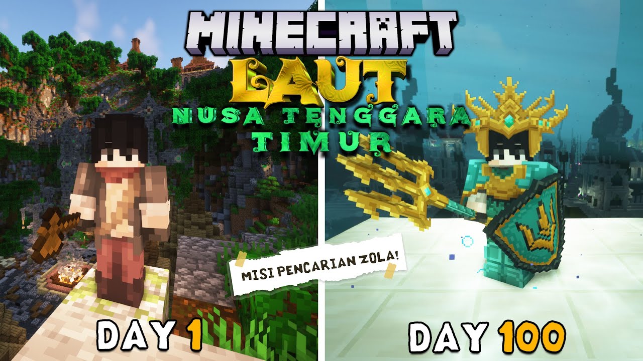 100 Hari di Minecraft Laut Nusa Tenggara Timur
