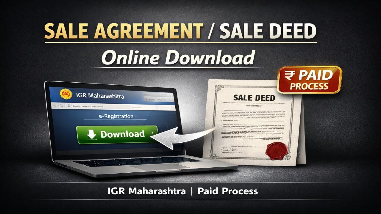 Online Sale Agreement Or Sale Deed download | IGR Maharashtra Paid Process | By Nivesh Nation