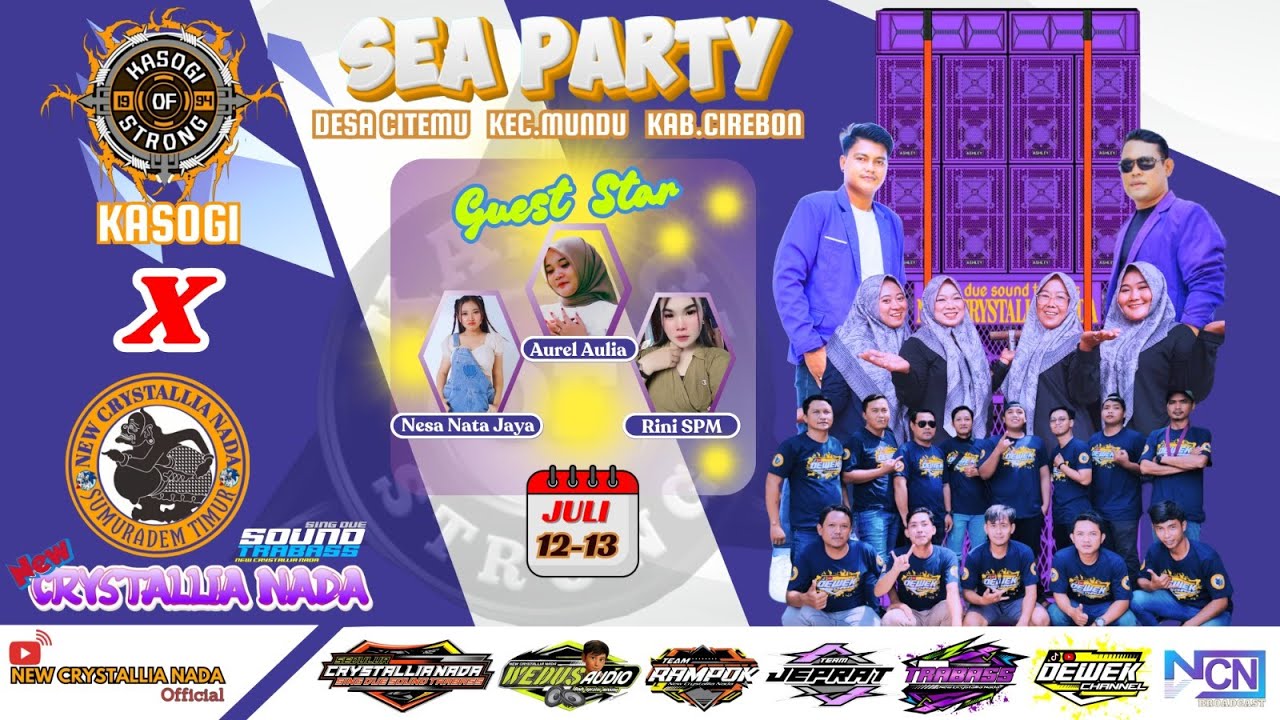 Live Streaming NEW CRYSTALLIA NADA SEA PARTY CITEMU 2025 - KASOGI - 13 JULI 2025