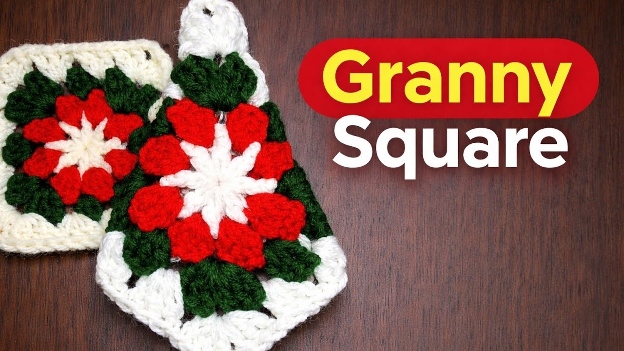 Easy Floral Granny Square Crochet Tutorial || Granny Square @amritascrochet