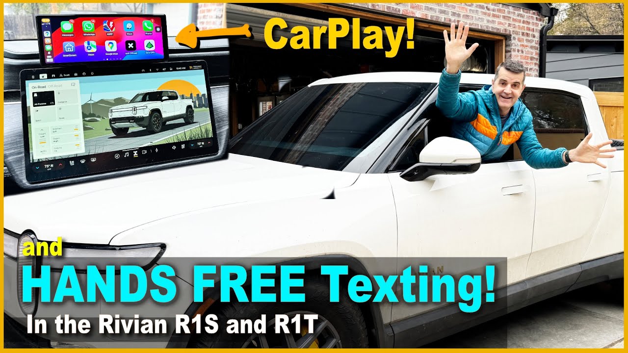 Наконец-то я могу писать сообщения на своём RIVIAN! — Apple CarPlay и крепление для телефона с EV...