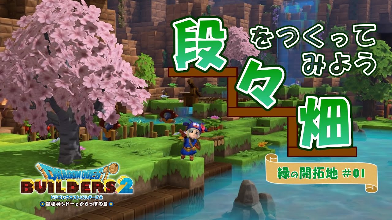 【DQB2】段々畑をつくってみよう～緑の開拓地・からっぽ島【ドラクエビルダーズ2】