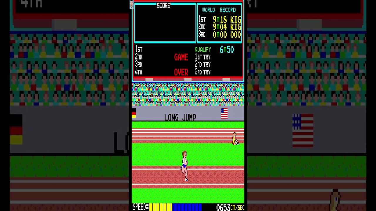 Track & Field (Konami) HD 60fps - September 1983 Intro