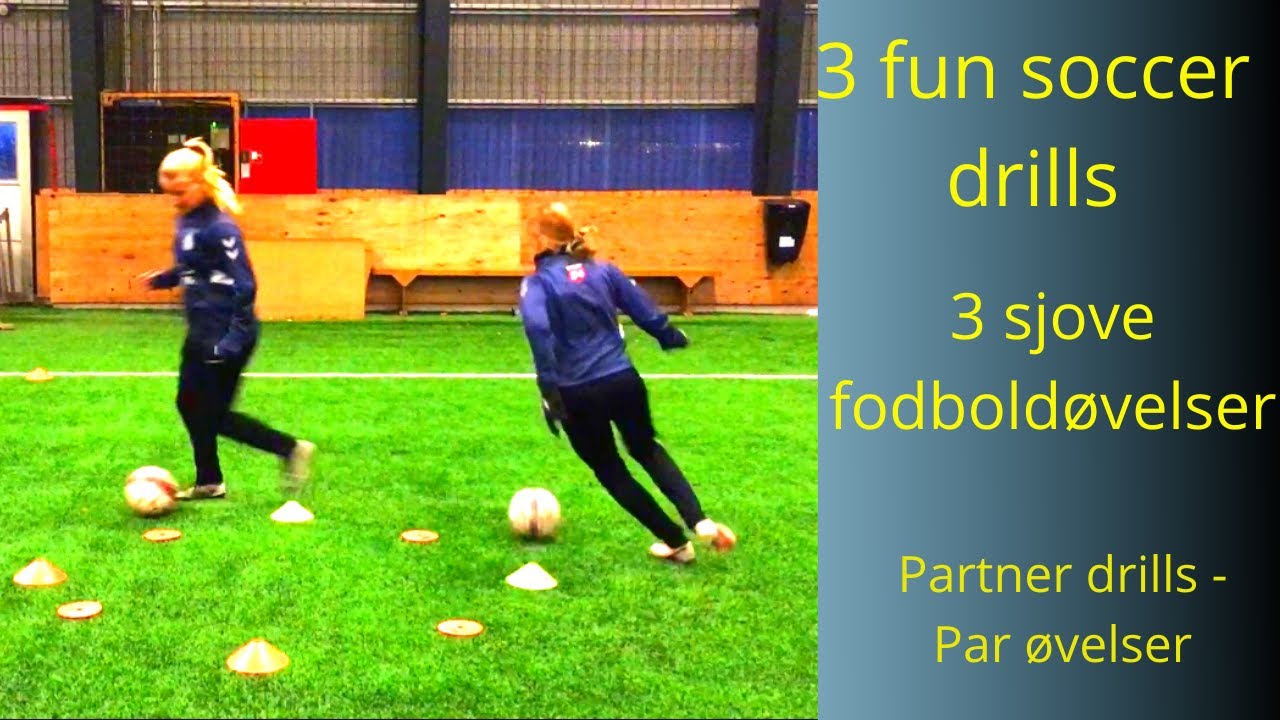 Fodboldtr&aelig;ning I teknik I leg I Sjov I Driblinger I Reaktion I 3 Fun soccer drills I Football drills