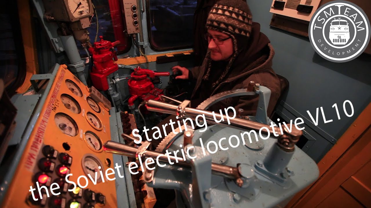 Запуск электровоза ВЛ10. (ENG) / Starting up the soviet electric locomotive VL10