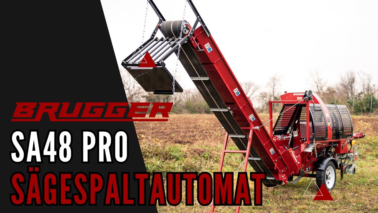 Brugger SA48 Pro: Leistungsf&auml;higer S&auml;gespaltautomat f&uuml;r m&uuml;heloses Holzspalten!