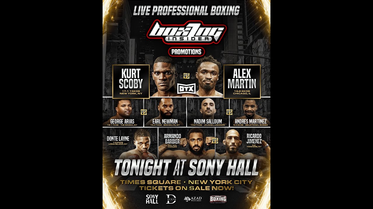 Boxing Insider Live From Sony Hall Kurt Scoby Vs Alex Martin