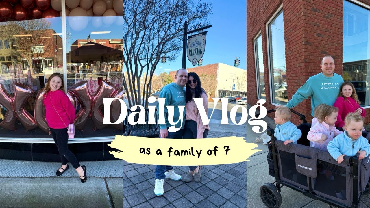 Spend Saturday with us 🤍 Downtown adventure, dinner & our QUADRUPLETS night time routine