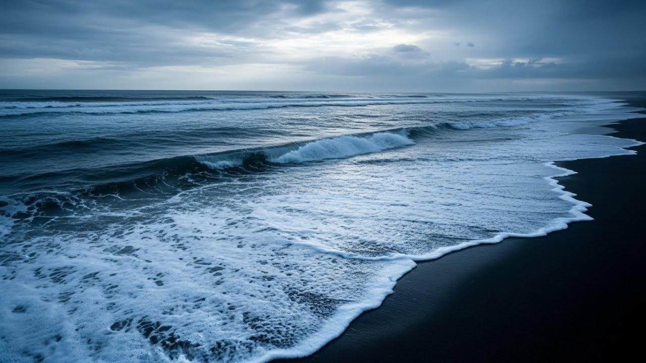 Sleep Instantly by the Sea 🌊 6 Hours of Gentle Night Ocean Sounds to Relax the Mind
