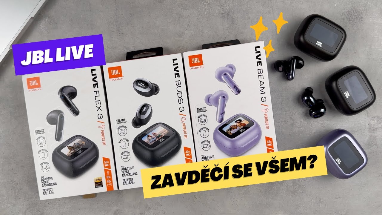 🎧 Srovn&aacute;n&iacute; bluetooth sluch&aacute;tek JBL Live Beam 3 | Buds 3 | Flex 3