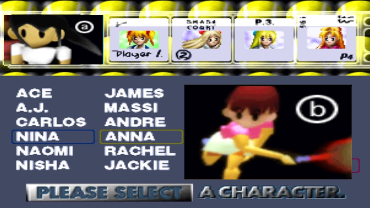 Smash Court All Characters [PS1]