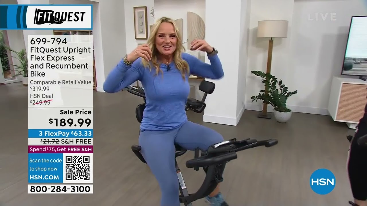 FitQuest Upright Flex Express and Recumbent Bike with Re...