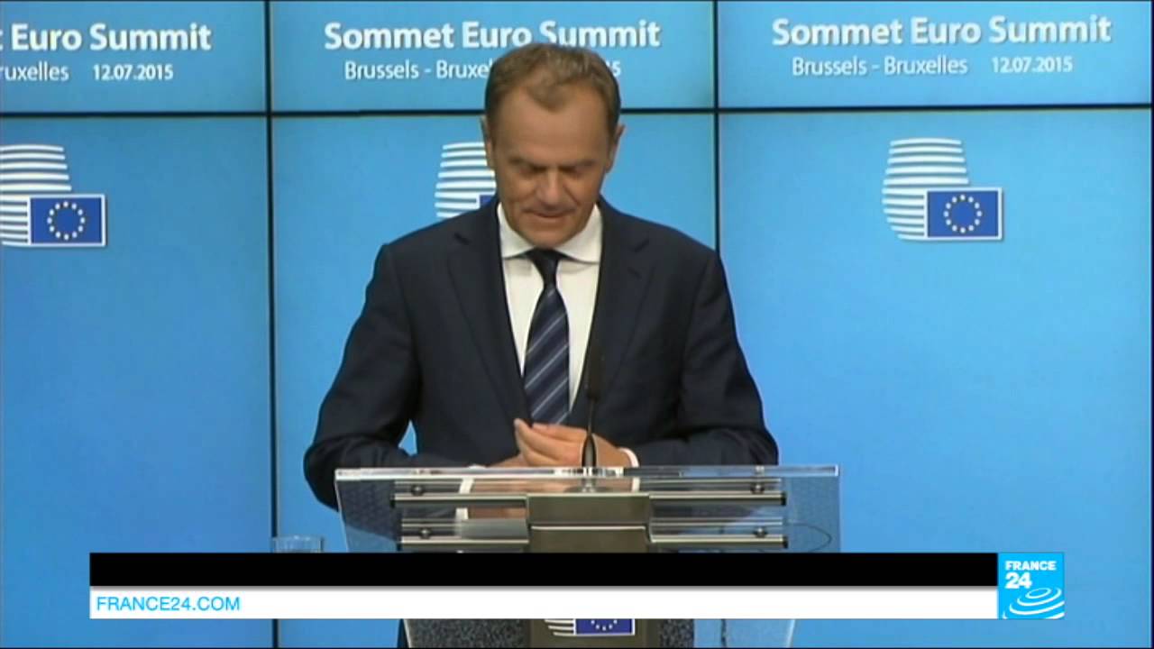 GREECE DEBT CRISIS - Donald Tusk, President of the european council's speech