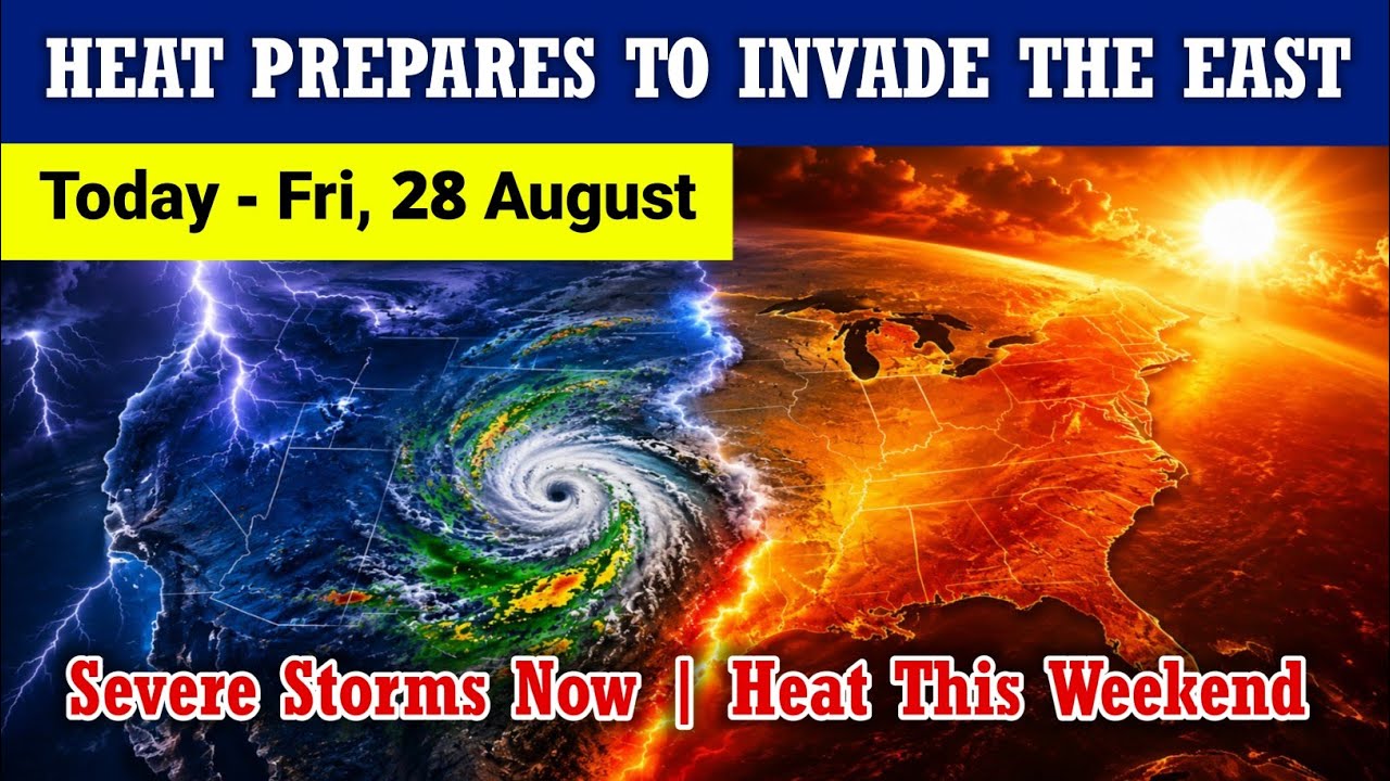 Weather Update Today, 28 August - Dangerous Heat Prepares to Invade the East - USA Weather Report