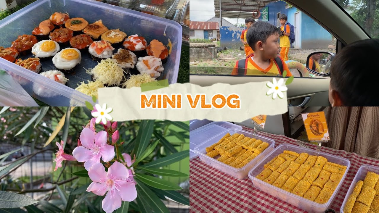 #minivlog cobain jajanan viral risol coklat | jemput abang sekolah✨🤍🍣🤭🌸