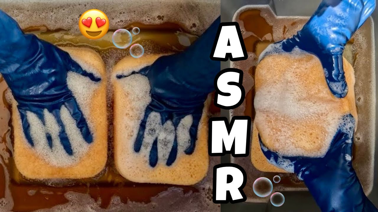 ASMR | Satisfying Sponge Squeezing 😍 + EXTRA FLUFFY PINE SUDS 🌲 *extremely relaxing*