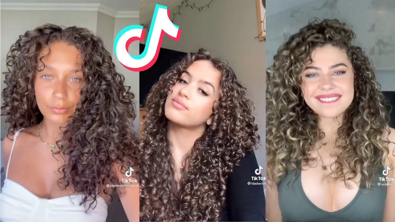 Curly Hair Routine | tiktok compilation ✨