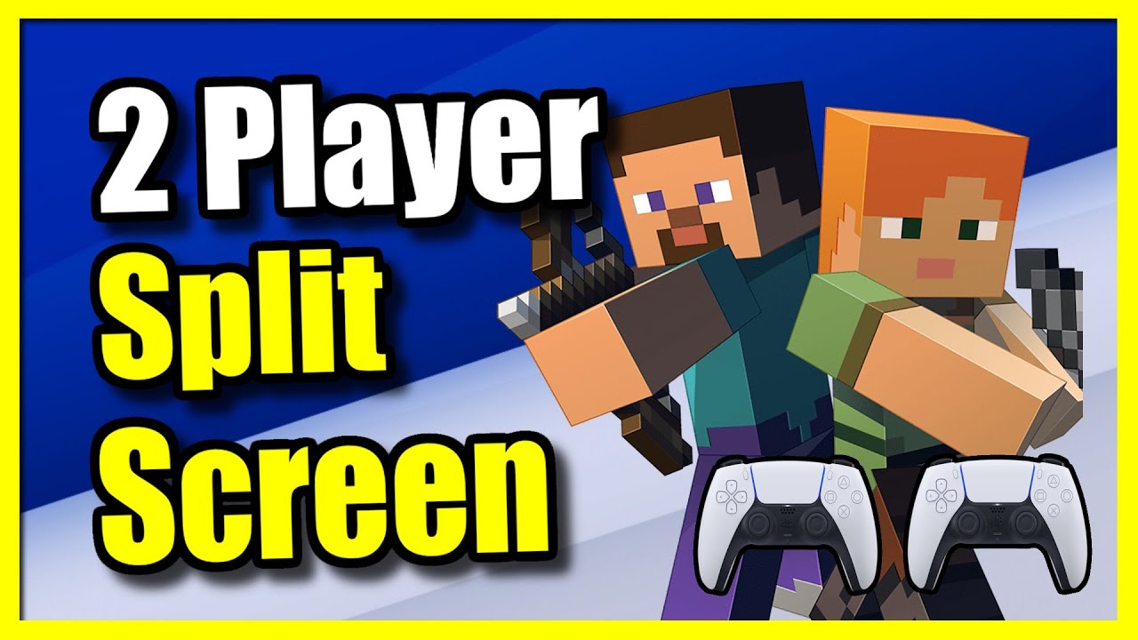 Как играть в Minecraft на PS5 или PS4 с разделённым экраном для двух игроков (простой способ)