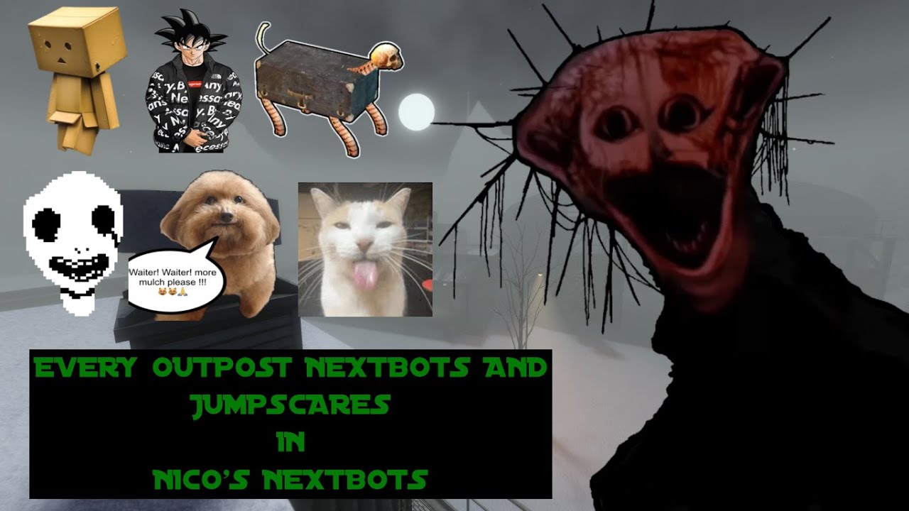 Every Outpost Nextbots And Jumscares in nico's nextbots Roblox (merry Christmas) (Christmas update)