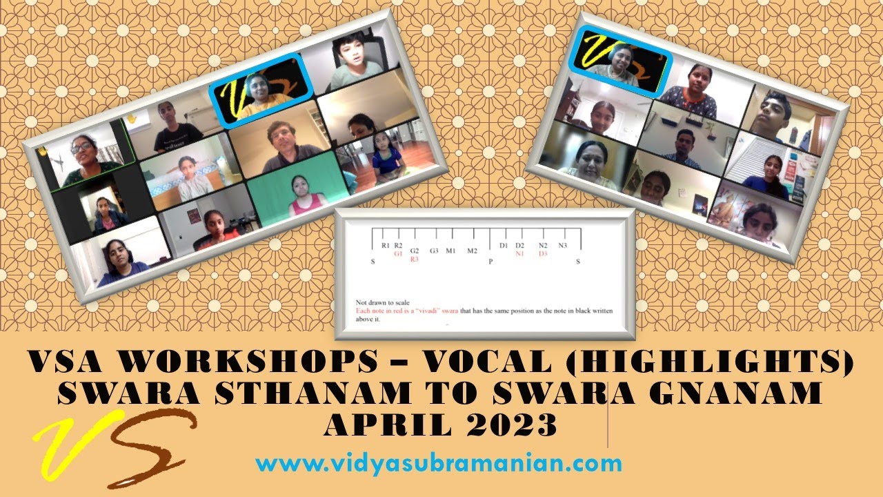 Fun with Carnatic music : VSA Workshops: Swara sthanam to Swara gnanam (highlights)
